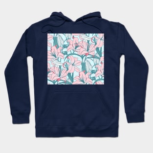 Pink Light Summer Lillies Hoodie